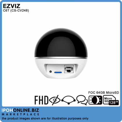EZVIZ C6T Full HD Indoor Wi-Fi Cloud Camera 1080p With 2 Way Audio CS-CV248 + SanDisk SDSDQQ-O64G-G46A 64GB Endurance Video Monitoring Card EZVIZ C6T Full HD Indoor Wi-Fi Cloud Camera 1080p With 2 Way Audio CS-CV248 + SanDisk SDSDQQ-O64G-G46A 64GB Endurance Video Monitoring Card