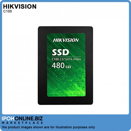 Hikvision HS-SSD-C100 480GB 2.5 inch Up to 550MB/s read speed 3D TLC NAND C100 SSD Hikvision HS-SSD-C100 480GB 2.5 inch Up to 550MB/s read speed 3D TLC NAND C100 SSD