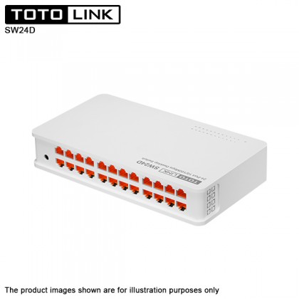 TOTOLINK SW24D 24 Port 10/100Mbps Fast Ethernet Desktop Network Switch TOTOLINK SW24D 24 Port 10/100Mbps Fast Ethernet Desktop Network Switch