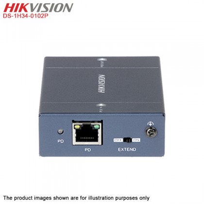 Hikvision DS-1H34-0102P PoE Repeater - 1 port Input 2 port Output for IP Camera Relay Hikvision DS-1H34-0102P PoE Repeater - 1 port Input 2 port Output for IP Camera Relay