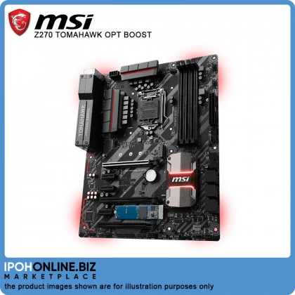 MSI Z270 TOMAHAWK OPT BOOST Intel 7th 6th Gen LGA 1151 DDR4 DVI HDMI M.2 USB 3.1 ATX Motherboard FOC 16GB Intel OPTANE