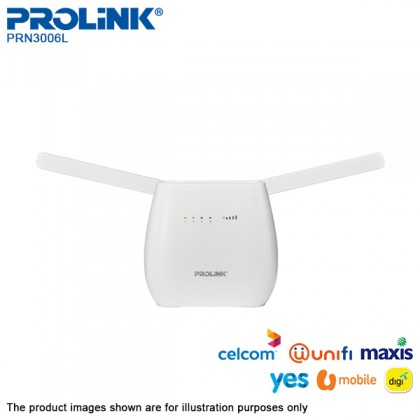 PROLiNK PRN3006L Smart 4G LTE Fixed Wi-Fi Router with Voice Powered by Qualcomm - Maxis Digi Celcom Umobile Unifi Yes PROLiNK PRN3006L Smart 4G LTE Fixed Wi-Fi Router with Voice Powered by Qualcomm - Maxis Digi Celcom Umobile Unifi Yes