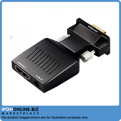VGA To HDMI Adapter With Audio Video Adapter - up to 1080P