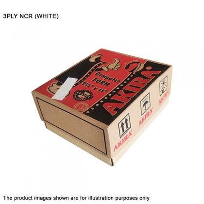 AKIRA 9.5 x 11 Inch 3PLY NCR Computer Form Paper 500 Fans - White