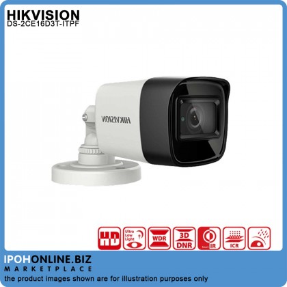 Hikvision DS-2CE16D3T-ITPF 2MP 1080p 3.6mm Ultra Low Light Fixed Mini Bullet Camera Hikvision DS-2CE16D3T-ITPF 2MP 1080p 3.6mm Ultra Low Light Fixed Mini Bullet Camera