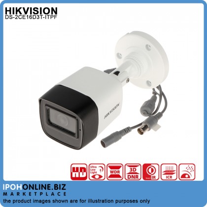 Hikvision DS-2CE16D3T-ITPF 2MP 1080p 3.6mm Ultra Low Light Fixed Mini Bullet Camera Hikvision DS-2CE16D3T-ITPF 2MP 1080p 3.6mm Ultra Low Light Fixed Mini Bullet Camera