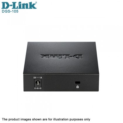 D-Link DGS-105 5‑Port Gigabit Unmanaged Desktop Switch - METAL CASING D-Link DGS-105 5‑Port Gigabit Unmanaged Desktop Switch - METAL CASING