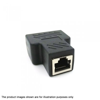 1 Pair RJ45 Splitter RJ45 Female 1 to 2 port Female Converter Ethernet Coupler Adapter Supports two devices