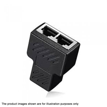 1 Pair RJ45 Splitter RJ45 Female 1 to 2 port Female Converter Ethernet Coupler Adapter Supports two devices