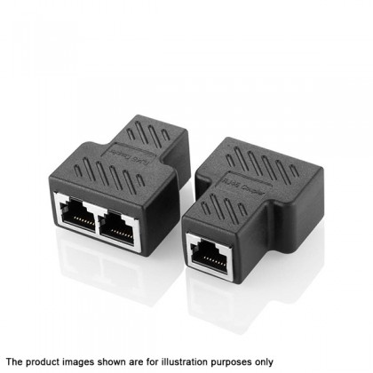 1 Pair RJ45 Splitter RJ45 Female 1 to 2 port Female Converter Ethernet Coupler Adapter Supports two devices