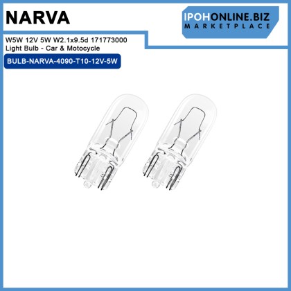 2 pcs NARVA W5W 12V 5W W2.1x9.5d 171773000 Light Bulb - Car & Motocycle 2 pcs NARVA W5W 12V 5W W2.1x9.5d 171773000 Light Bulb - Car & Motocycle