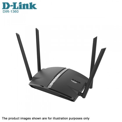 D-Link DIR-1360 EXO AC1300 Smart Mesh Wi-Fi Router with Built-in McAfee Protection Unifi & Time D-Link DIR-1360 EXO AC1300 Smart Mesh Wi-Fi Router with Built-in McAfee Protection Unifi & Time