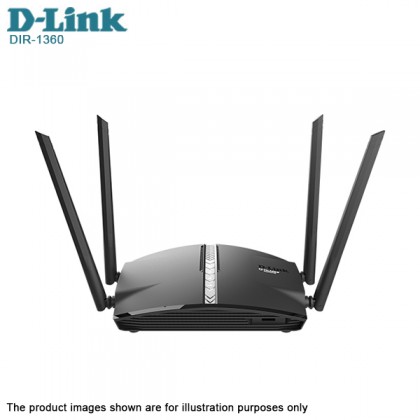 D-Link DIR-1360 EXO AC1300 Smart Mesh Wi-Fi Router with Built-in McAfee Protection Unifi & Time D-Link DIR-1360 EXO AC1300 Smart Mesh Wi-Fi Router with Built-in McAfee Protection Unifi & Time