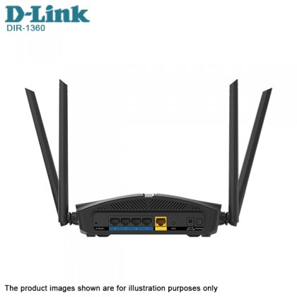 D-Link DIR-1360 EXO AC1300 Smart Mesh Wi-Fi Router with Built-in McAfee Protection Unifi & Time D-Link DIR-1360 EXO AC1300 Smart Mesh Wi-Fi Router with Built-in McAfee Protection Unifi & Time