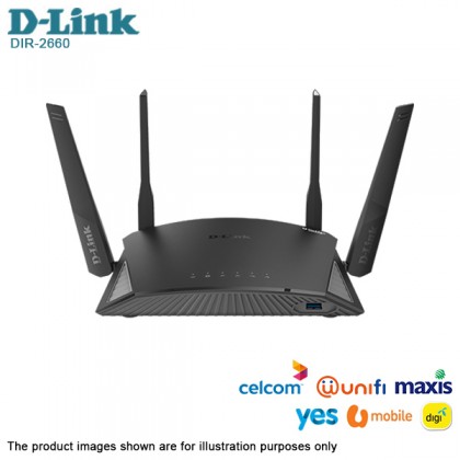 D-Link DIR-2660 EXO AC2600 Smart Mesh Wi-Fi Router D-Link DIR-2660 EXO AC2600 Smart Mesh Wi-Fi Router