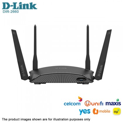 D-Link DIR-2660 EXO AC2600 Smart Mesh Wi-Fi Router D-Link DIR-2660 EXO AC2600 Smart Mesh Wi-Fi Router