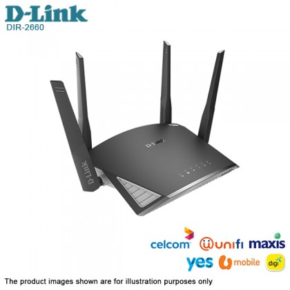 D-Link DIR-2660 EXO AC2600 Smart Mesh Wi-Fi Router D-Link DIR-2660 EXO AC2600 Smart Mesh Wi-Fi Router