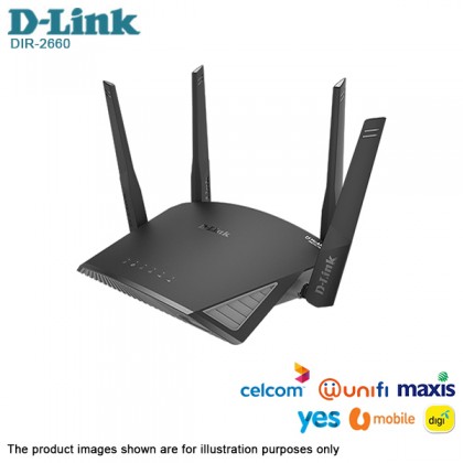 D-Link DIR-2660 EXO AC2600 Smart Mesh Wi-Fi Router D-Link DIR-2660 EXO AC2600 Smart Mesh Wi-Fi Router