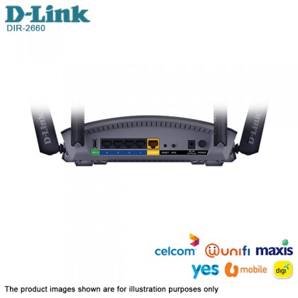 D-Link DIR-2660 EXO AC2600 Smart Mesh Wi-Fi Router D-Link DIR-2660 EXO AC2600 Smart Mesh Wi-Fi Router