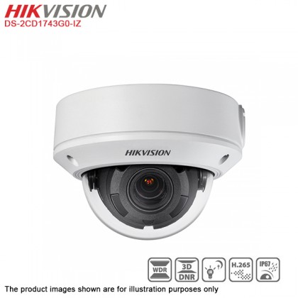 Hikvision DS-2CD1743G0-IZ 4MP 2.8-12MM Motorized VF Vandal Resistant Weatherproof EXIR ONVIF Network PoE Dome Camera Hikvision DS-2CD1743G0-IZ 4MP 2.8-12MM Motorized VF Vandal Resistant Weatherproof EXIR ONVIF Network PoE Dome Camera