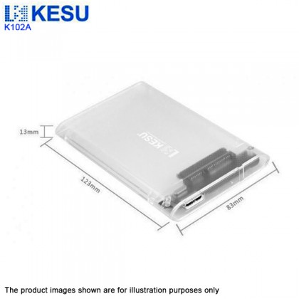 KESU 2.5 inch USB 2.0/3.0 External Hard Drive Enclosure - TRANSPARENT K102A no HDD KESU 2.5 inch USB 2.0/3.0 External Hard Drive Enclosure - TRANSPARENT K102A no HDD