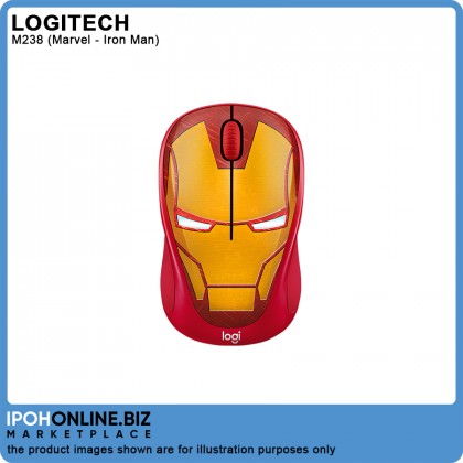 Logitech M238 MARVEL Collection Wireless Mouse - Iron Man Logitech M238 MARVEL Collection Wireless Mouse - Iron Man