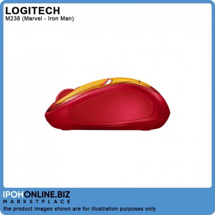 Logitech M238 MARVEL Collection Wireless Mouse - Iron Man Logitech M238 MARVEL Collection Wireless Mouse - Iron Man