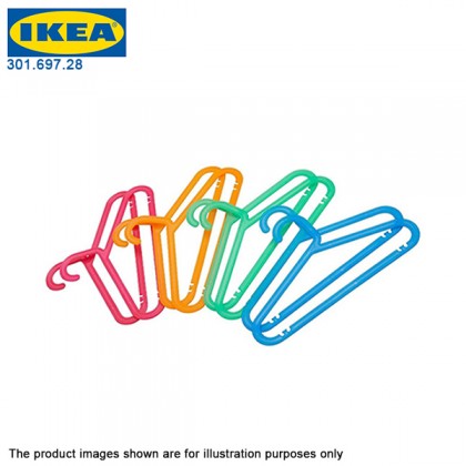 IKEA BAGIS Children's coat-hanger, assorted colours mixed colours 1 pack 8 pieces IKEA BAGIS Children's coat-hanger, assorted colours mixed colours 1 pack 8 pieces