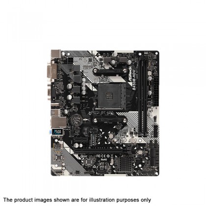 ASRock B450M-HDV R4.0 AM4 AMD Promontory B450 DVI VGA HDMI Ultra M.2 Micro ATX Motherboard