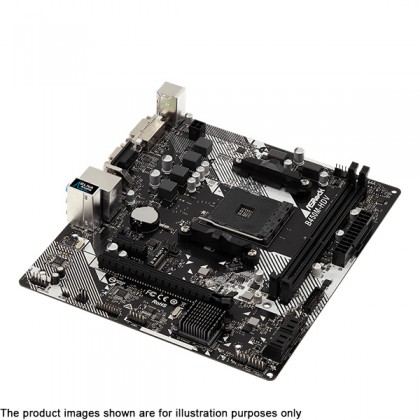 ASRock B450M-HDV R4.0 AM4 AMD Promontory B450 DVI VGA HDMI Ultra M.2 Micro ATX Motherboard