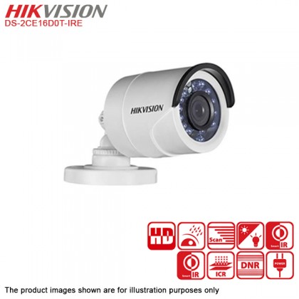 Hikvision DS-7204HQHI-K1/P 4 Channel Turbo HD PoC CCTV DVR + Hikvision DS-2CE16D0T-IRE 2MP PoC IR Bullet CCTV Camera x 4