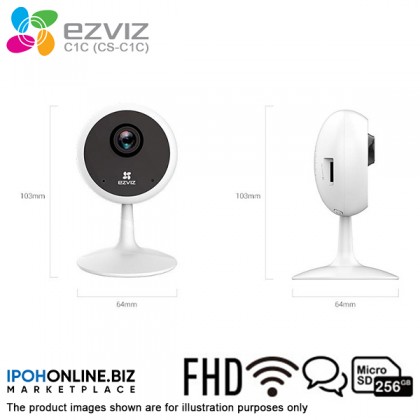 EZVIZ C1C 1MP 720p HD Indoor Wi-Fi CCTV IP Security Camera - Grab Car EZVIZ C1C 1MP 720p HD Indoor Wi-Fi CCTV IP Security Camera - Grab Car