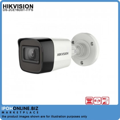 Hikvision DS-2CE16D0T-ITFS 2MP 1080P 3.6mm Audio Fixed Mini Bullet Camera Hikvision DS-2CE16D0T-ITFS 2MP 1080P 3.6mm Audio Fixed Mini Bullet Camera