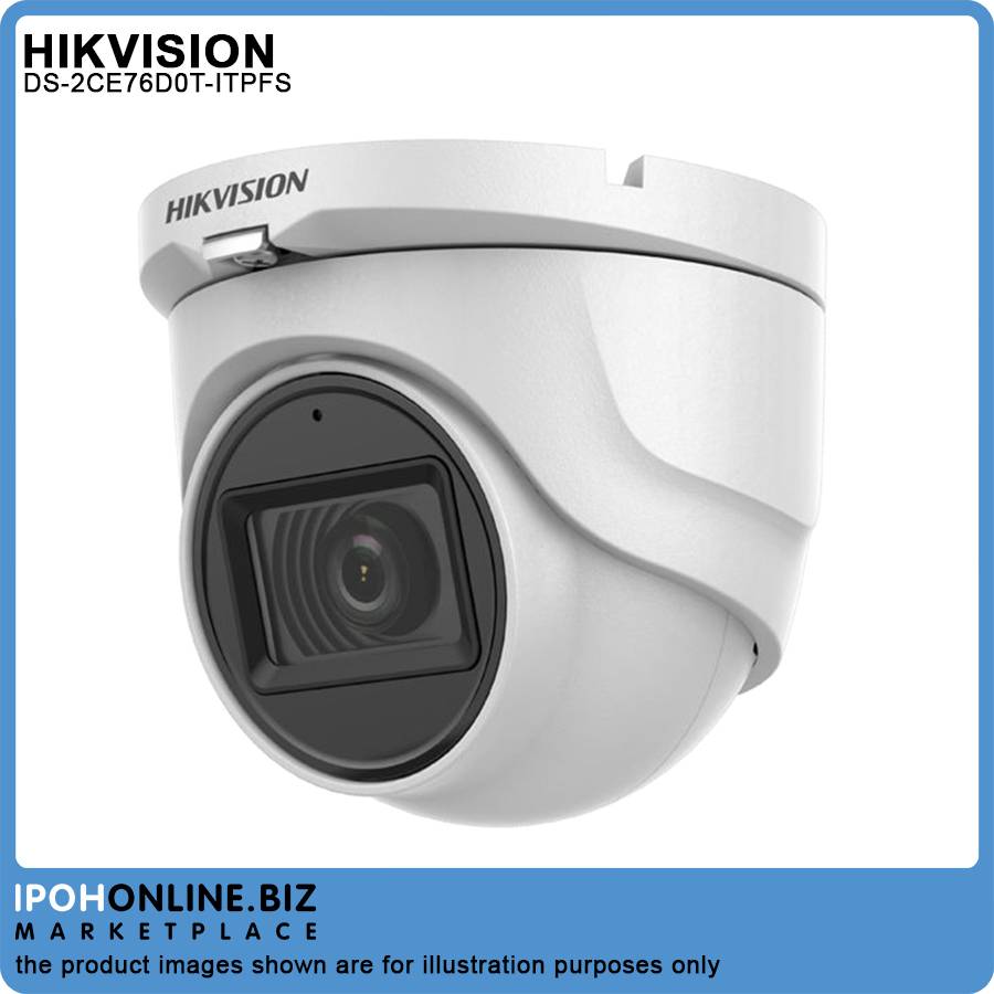 Hikvision DS-2CE76D0T-ITPFS 2MP 1080P 3.6mm Audio Indoor Fixed Turret Camera