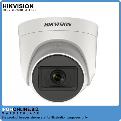 Hikvision DS-2CE76D0T-ITPFS 2MP 1080P 3.6mm Audio Indoor Fixed Turret Camera Hikvision DS-2CE76D0T-ITPFS 2MP 1080P 3.6mm Audio Indoor Fixed Turret Camera