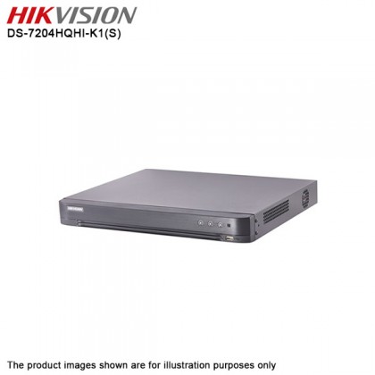 Hikvision DS-7204HQHI-K1(S) 4 Channel Audio over Coax Turbo HD 4MP CCTV DVR Hikvision DS-7204HQHI-K1(S) 4 Channel Audio over Coax Turbo HD 4MP CCTV DVR