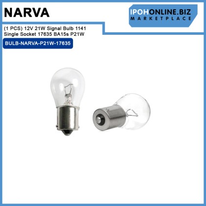 (1 PCS) NARVA 12V 21W Signal Bulb 1141 Single Socket 17635 BA15s P21W (1 PCS) NARVA 12V 21W Signal Bulb 1141 Single Socket 17635 BA15s P21W