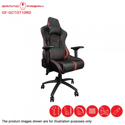 AVF Gaming Freak GF-GCTGT10RD Throne GT Red Edition Gaming Chair AVF Gaming Freak GF-GCTGT10RD Throne GT Red Edition Gaming Chair