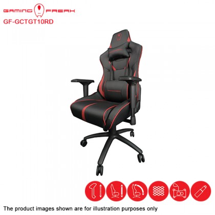 AVF Gaming Freak GF-GCTGT10RD Throne GT Red Edition Gaming Chair AVF Gaming Freak GF-GCTGT10RD Throne GT Red Edition Gaming Chair