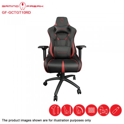 AVF Gaming Freak GF-GCTGT10RD Throne GT Red Edition Gaming Chair AVF Gaming Freak GF-GCTGT10RD Throne GT Red Edition Gaming Chair