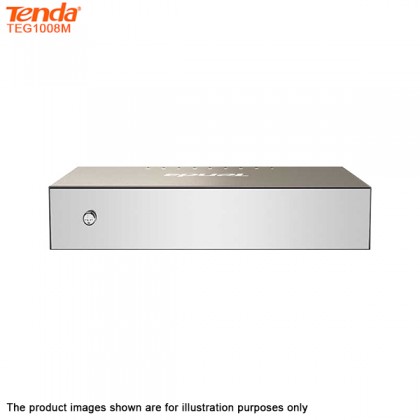 Tenda TEG1008M 8 Port Gigabit Desktop Network Switch - Mini Steel Case Tenda TEG1008M 8 Port Gigabit Desktop Network Switch - Mini Steel Case