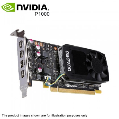 NVIDIA Quadro P1000 4GB GDDR5 mDP Professional Graphics Card with Low Profile Bracket SFF