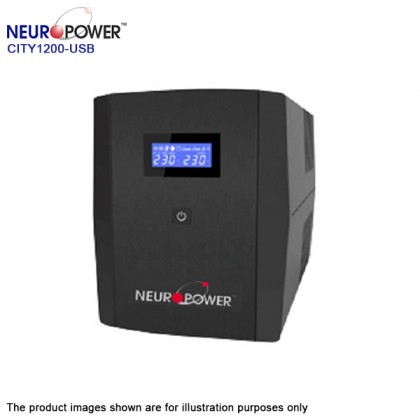 NeuroPower CITY 1200-USB LCD Display 1200VA Backup Battery UPS - USB Special Edition NeuroPower CITY 1200-USB LCD Display 1200VA Backup Battery UPS - USB Special Edition