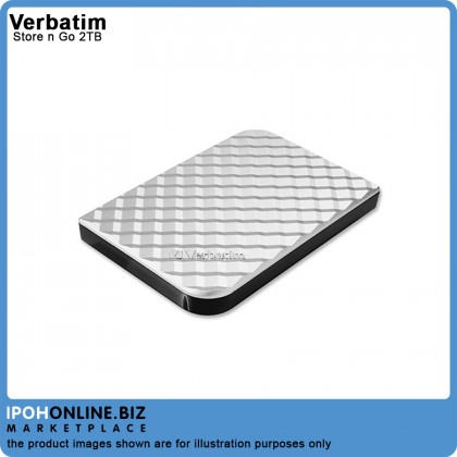 Verbatim Store n Go 2TB USB 3.0 Portable HDD - Silver Verbatim Store n Go 2TB USB 3.0 Portable HDD - Silver