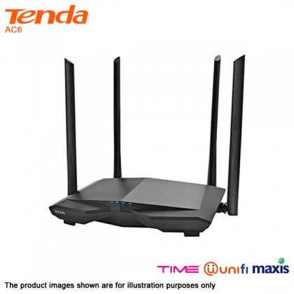 TENDA AC1200 AC6 Dual Band Wireless Router 4X5DBI Wi-Fi For Unifi TIME Maxis