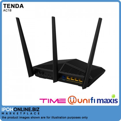 Tenda AC18 AC1900 Enhanced Smart Dual Band Gigabit WiFi Router Enabled By Broadcom - Unifi Maxis Time Tenda AC18 AC1900 Enhanced Smart Dual Band Gigabit WiFi Router Enabled By Broadcom - Unifi Maxis Time