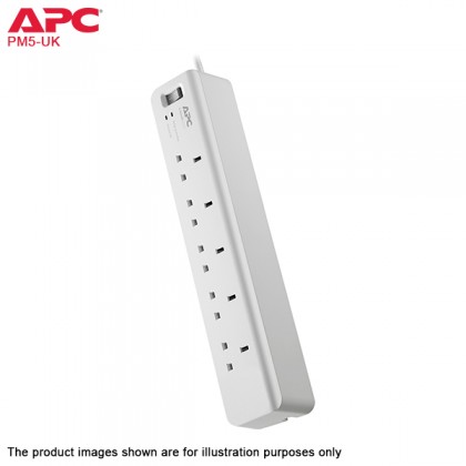 APC Essential SurgeArrest 5 outlets 1.8m 230V UK 36000A Surge Protector APC Essential SurgeArrest 5 outlets 1.8m 230V UK 36000A Surge Protector