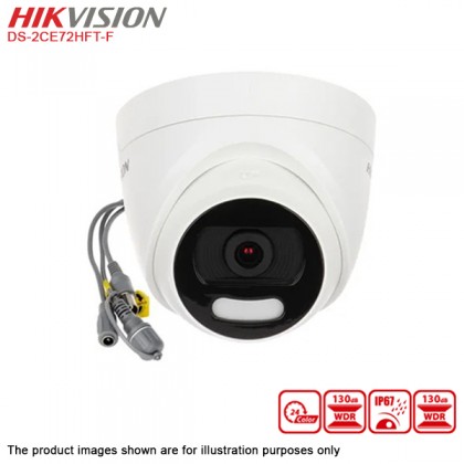 Hikvision DS-2CE72HFT-F 5MP ColorVu Fixed Turret Camera Hikvision DS-2CE72HFT-F 5MP ColorVu Fixed Turret Camera