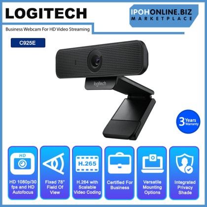 Logitech C925E Business Webcam For 1080p HD Video Streaming Logitech C925E Business Webcam For 1080p HD Video Streaming
