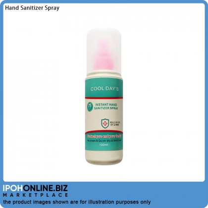 Cool Day's 100ml Instant Hand Sanitizer Spray Cool Day's 100ml Instant Hand Sanitizer Spray